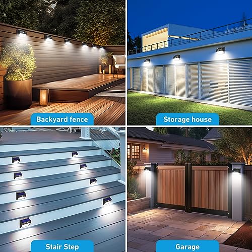 Peasur Solar Outdoor Lights, 12 Packs Solar Motion Sensor Security Lights with 3 Lighting Modes Solar Wall Lights Waterproof Solar Powered Lights for Garden Fence Yard - Image 4