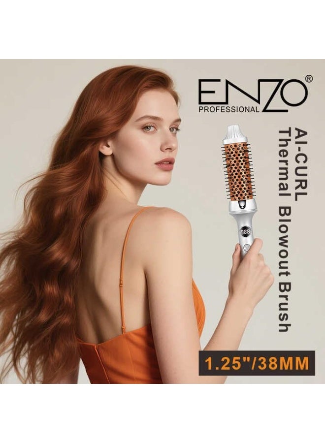 ENZO Professional فرشاة تجعيد حرارية إنزو بروفيشونال EN-2230 – جهاز تصفيف شعر متعدد الوظائف للتجاعيد الكبيرة والحجم – أداة تصفيف حرارية احترافية – النسخة الدولية - Image 2