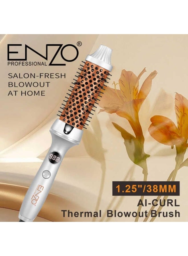 ENZO Professional فرشاة تجعيد حرارية إنزو بروفيشونال EN-2230 – جهاز تصفيف شعر متعدد الوظائف للتجاعيد الكبيرة والحجم – أداة تصفيف حرارية احترافية – النسخة الدولية - Image 3