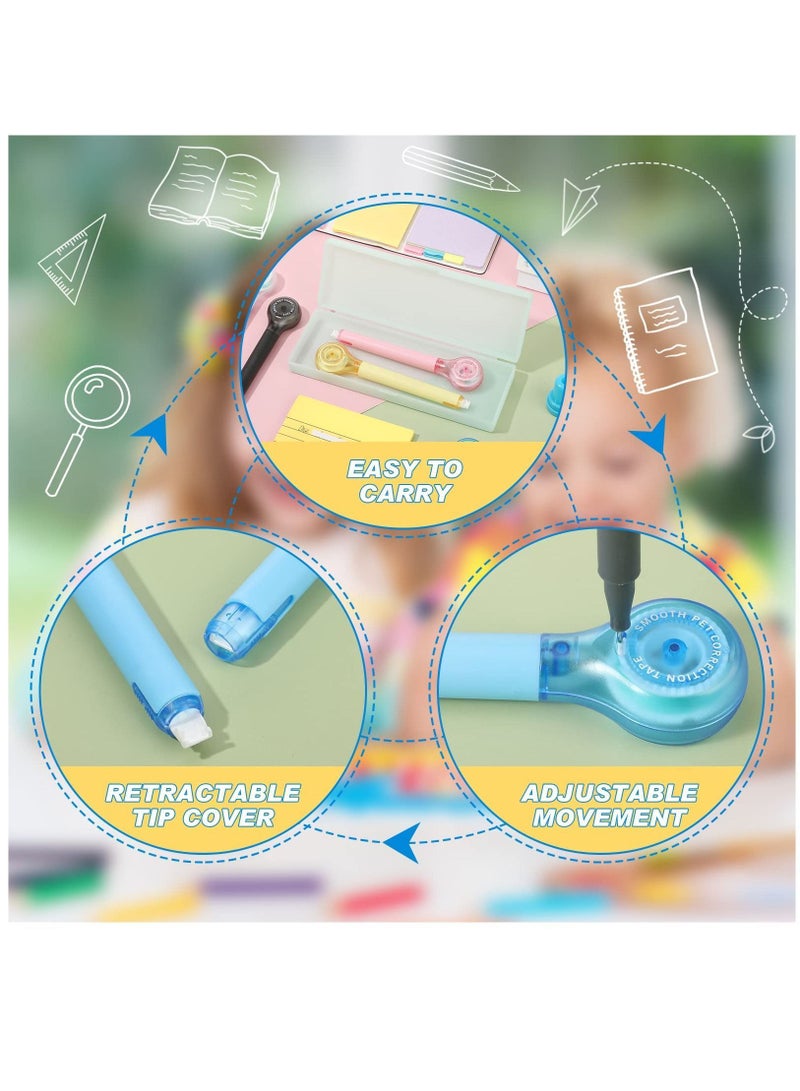 XiuWoo 10 PCS Corrective Tape White Outer Marker Pens Colored Correction Stationery Supplies for School Office  - Image 3