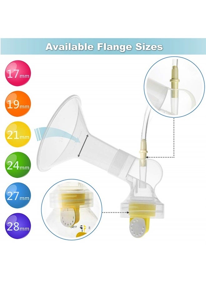 NENESUPPLY قطع مضخة نينسوبلاي مع حواف 28 مم متوافقة مع مضخة ميديلا في ستايل مضخة الثدي ليست قطع مضخة ميديلا الأصلية تشمل حواف متوافقة ودرع الثدي وموصل الصمام وغشاء الأنابيب - Image 3