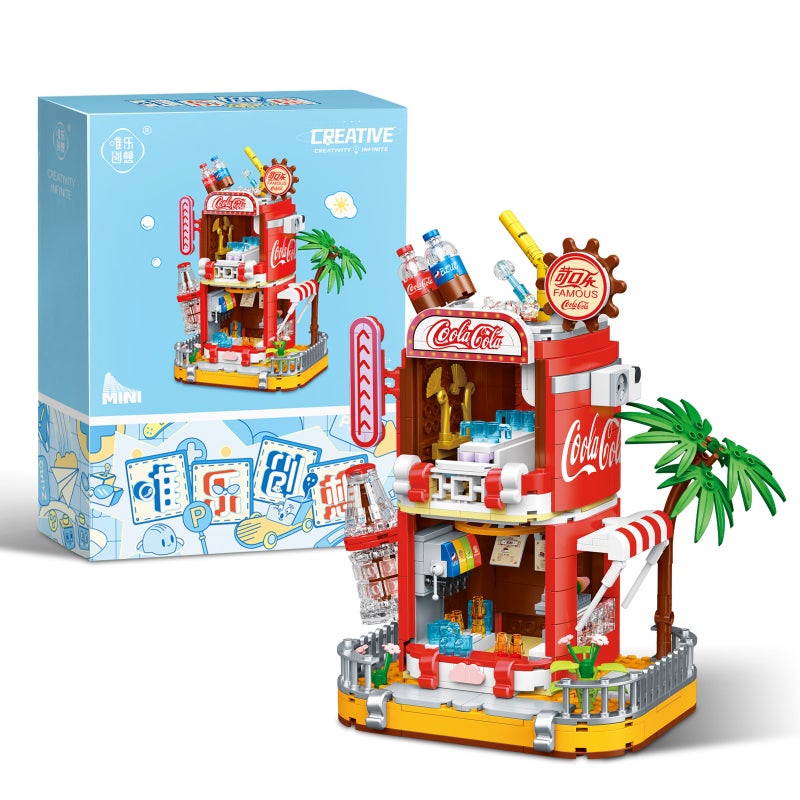 Wl Microparticle Puzzle Microparticle Assembly Diy Toy Building Blocks 2033-2036 Street View Series Generation - Image 1