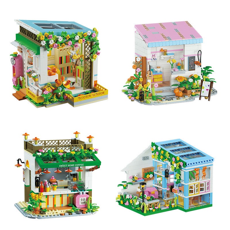 Wl Microparticle Puzzle Microparticle Assembly Diy Toy Building Blocks 2033-2036 Street View Series Generation - Image 2