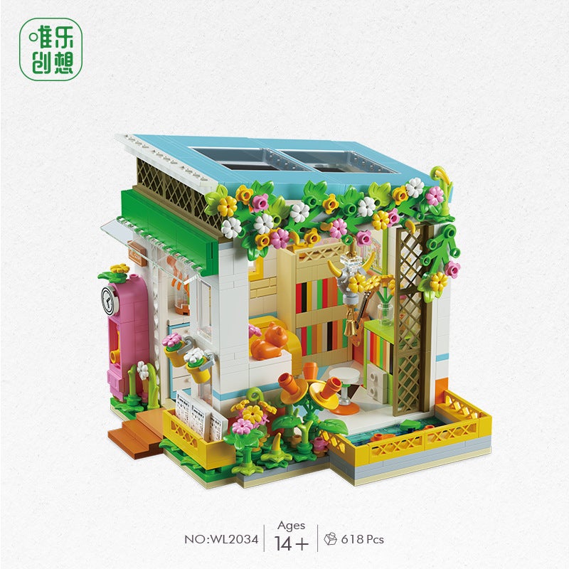 Wl Microparticle Puzzle Microparticle Assembly Diy Toy Building Blocks 2033-2036 Street View Series Generation - Image 4