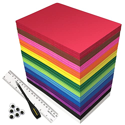 MEARCOOH 104 Pack Foam Sheets Craft 5.5x8.5 inch Eva Color Foam Paper Set for Crafts Project Preschoolers Classroom Scrapbooking DIY Handcraft by MEARCOOH - Image 1