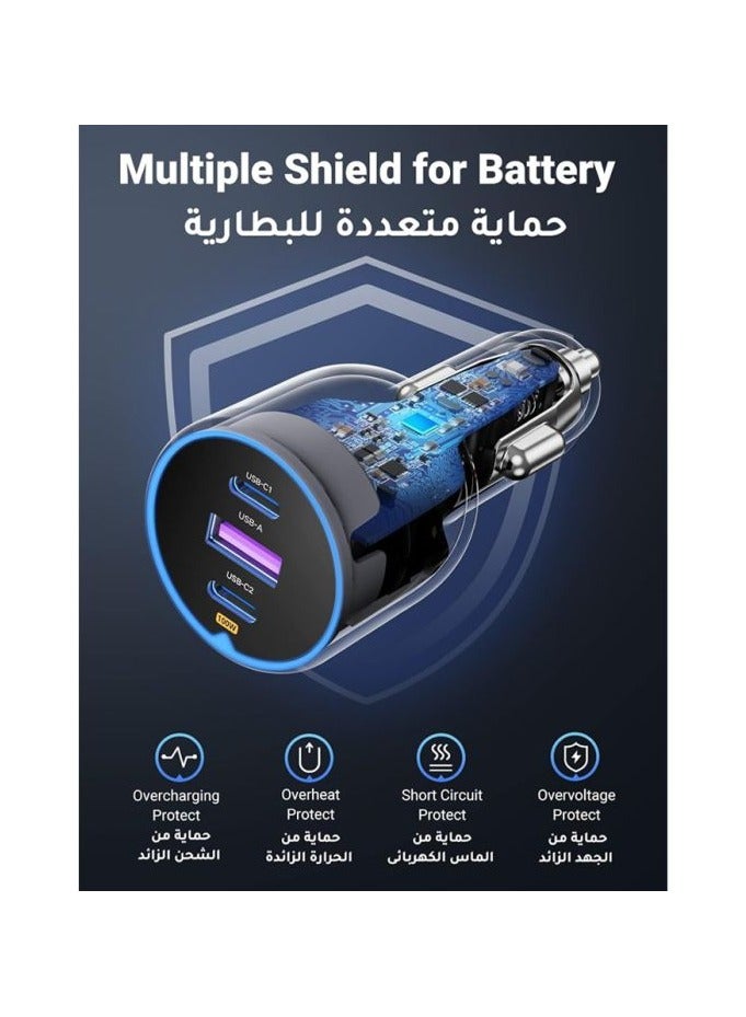 يو جرين شاحن سيارة 2 منفذ USB-C ومنفذ USB 130 واط - Image 4