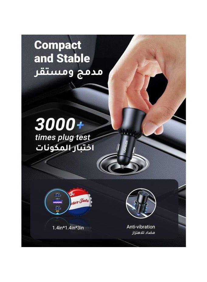 يو جرين شاحن سيارة 2 منفذ USB-C ومنفذ USB 130 واط - Image 5