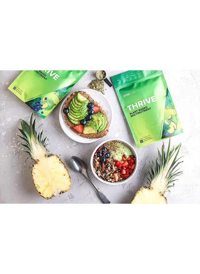 vivo - Life Thrive Vegan Superfood with Vitamins Minerals Fruits & Greens, Blueberry & Lucuma Flavour, 30 Servings - 8.46oz - Image 1