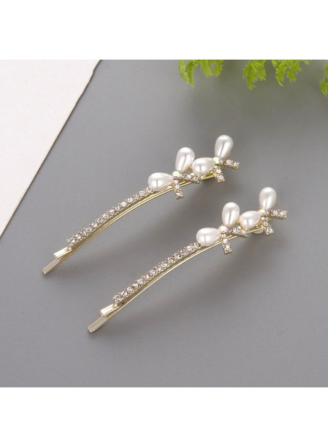 Goolsky 2PCS Pearl hair clip with a straight clip and edge clip for women, Korean girl, internet famous style, elegant side bangs clip, temperament, Hair Clip Bangs Side Clips Front Small Fragrance Wind High-End Style 2025 New Arrival - Image 5