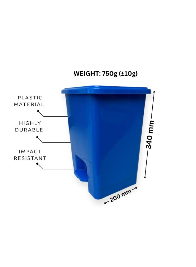 SNH Dustbin | Waste Bin | Trash Bin | Garbage Can | PUSH IT Waste Disposal Bin with Push Lid & Foot Pedal | Step On Waste Bin for Kitchen, Bathroom, Office & Outdoor Use | Durable Plastic Trash Can with Secure Cover | Weather Proof Waste Container - Image 1