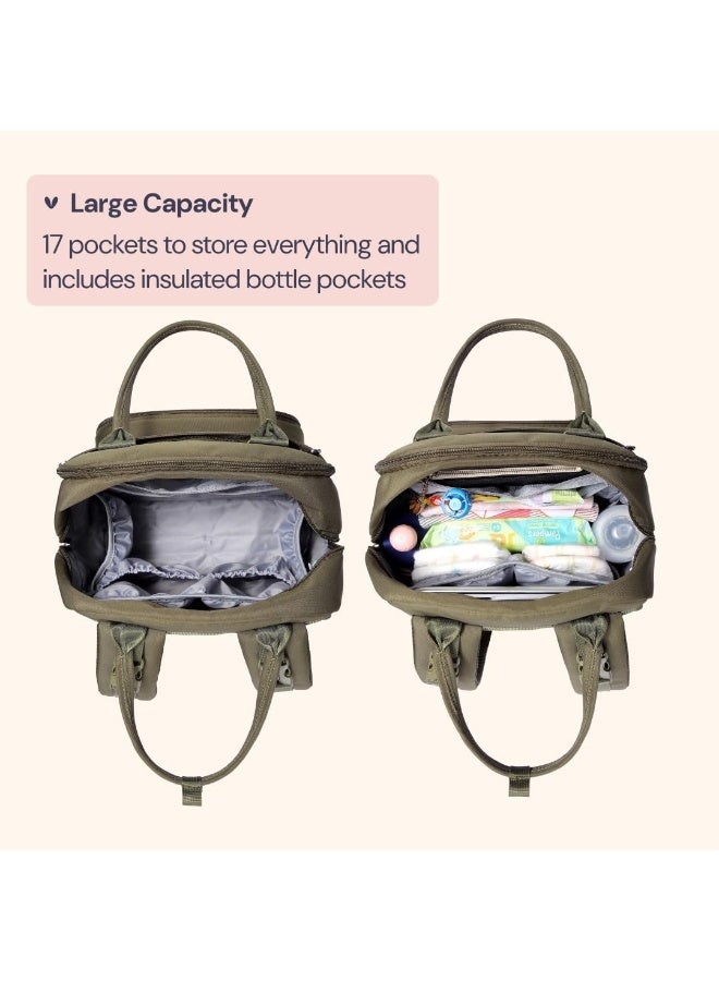 BabbleRoo Diaper Bag Backpack, Nappy Changing Bags Multifunction Waterproof Travel Back Pack - Image 2