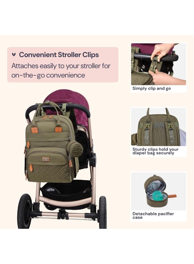 BabbleRoo Diaper Bag Backpack, Nappy Changing Bags Multifunction Waterproof Travel Back Pack - Image 5