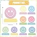 Whaline 9Pcs Smile Face Honeycomb Centerpieces Pastel Smile Face Tabletop Signs Cute Tiered Tray Decor for Birthday Bachelorette Party Home Kitchen Table Decor - Image 4