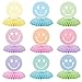 Whaline 9Pcs Smile Face Honeycomb Centerpieces Pastel Smile Face Tabletop Signs Cute Tiered Tray Decor for Birthday Bachelorette Party Home Kitchen Table Decor - Image 2