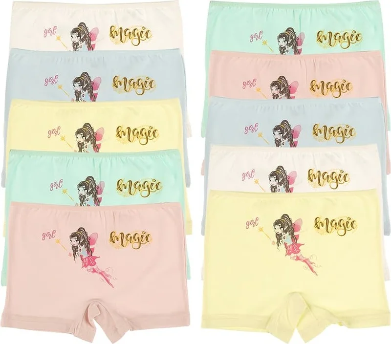 دونيلا 10 Pcs Girl Magic Printed Girl's Shorts - 4271JH