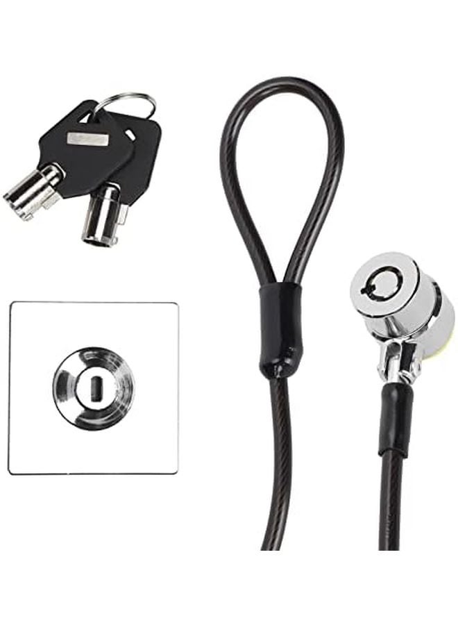 Pssopp قفل كمبيوتر محمول من الصلب المجلفن دوار 360 درجة بعمود مزداج لشاشة الكمبيوتر المحمول وجهاز العرض - Image 2