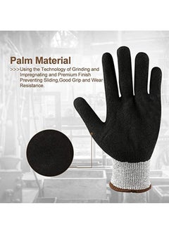 Y&D Cut Resistant Work Gloves, Level 5 Safety Protective Gloves Ambidextrous, Food Grade, For Garden, Fishing, Warehouse, Wood Cutting, Construction, Welder, Repairman  - Image 2