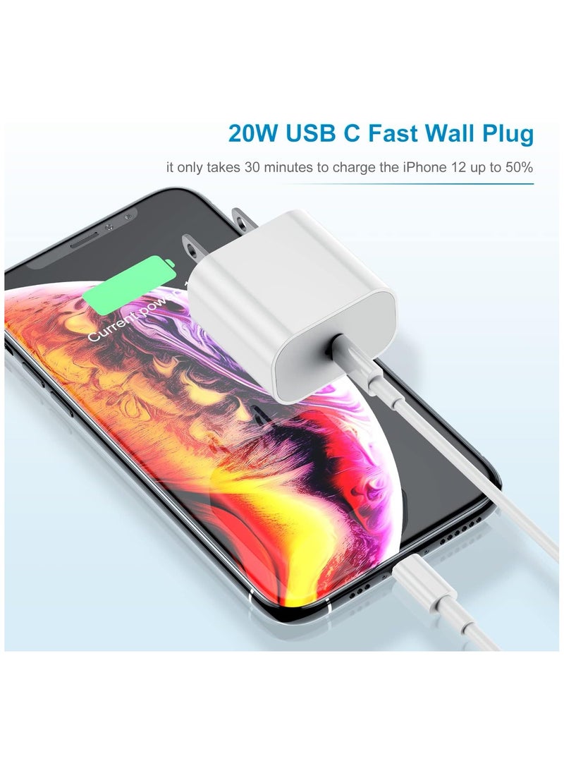 ELTRAZONE - iPhone Charger Fast Charging 6ft Cord【Apple MFi Certified】 USB C to Lightning Cable with 20W Fast Charger Block for iPhone 14 Pro Max/13 Plus/12 Mini/11/iPad Pro/Air(2-Pack) - Image 1