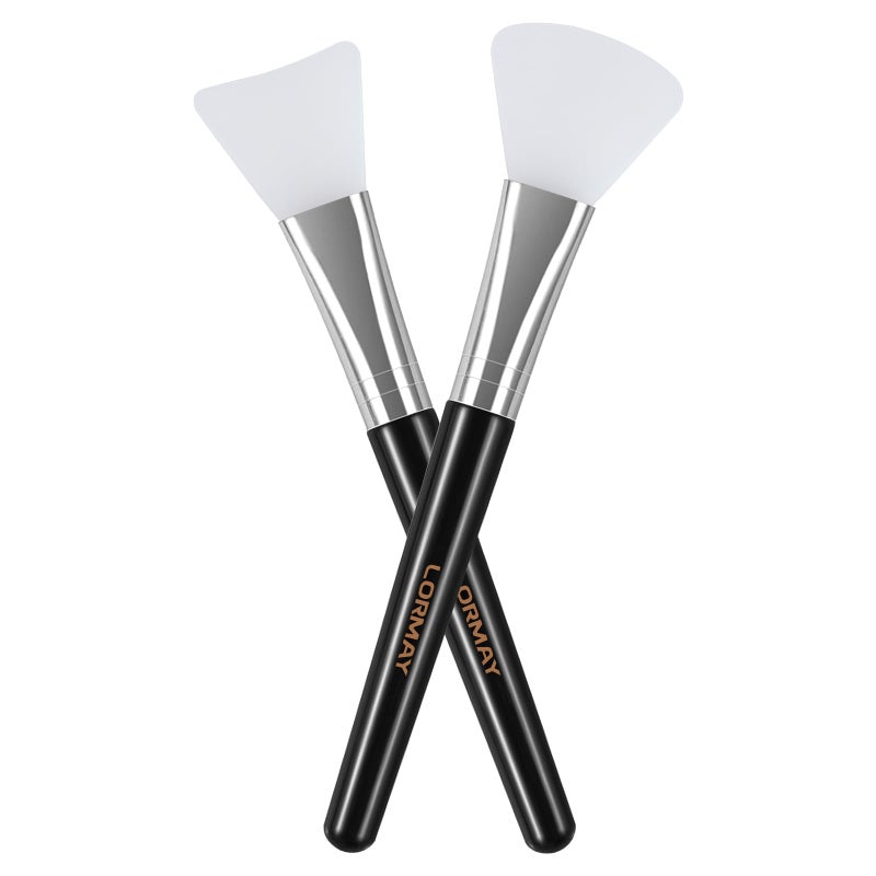 LORMAY 2 Pcs Silicone Face Mask Brush Applicator for Facial Mud, Clay Mask, DIY, Modeling Mask, Body Lotion, and BB CC Cream - Image 1