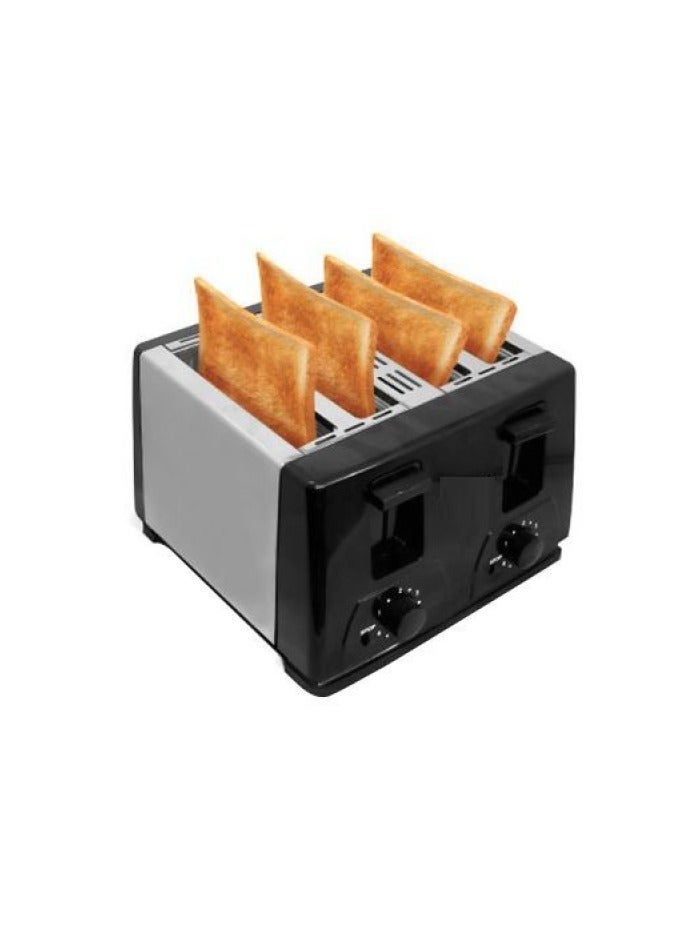 Royalford QLT-318B 4 Slice Toaster Stainless Steel Design With Convenient Auto Pop-Up Shut-Off Advanced Anti-Clamping Function and User Friendly Stop Button - Image 2
