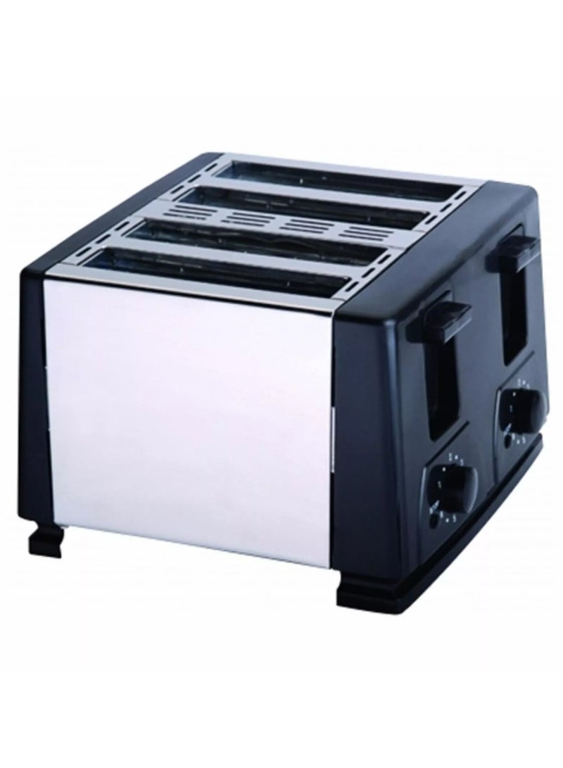 Royalford QLT-318B 4 Slice Toaster Stainless Steel Design With Convenient Auto Pop-Up Shut-Off Advanced Anti-Clamping Function and User Friendly Stop Button - Image 3