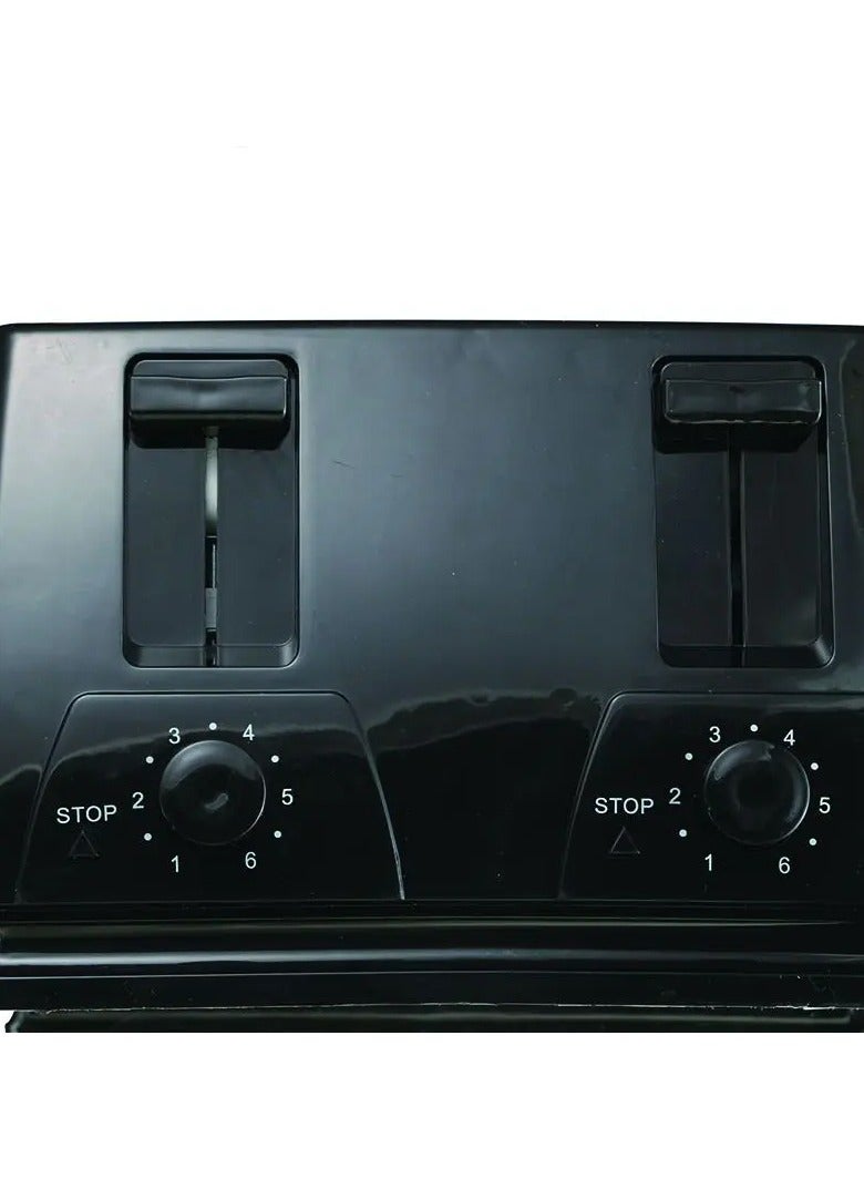 Royalford QLT-318B 4 Slice Toaster Stainless Steel Design With Convenient Auto Pop-Up Shut-Off Advanced Anti-Clamping Function and User Friendly Stop Button - Image 5