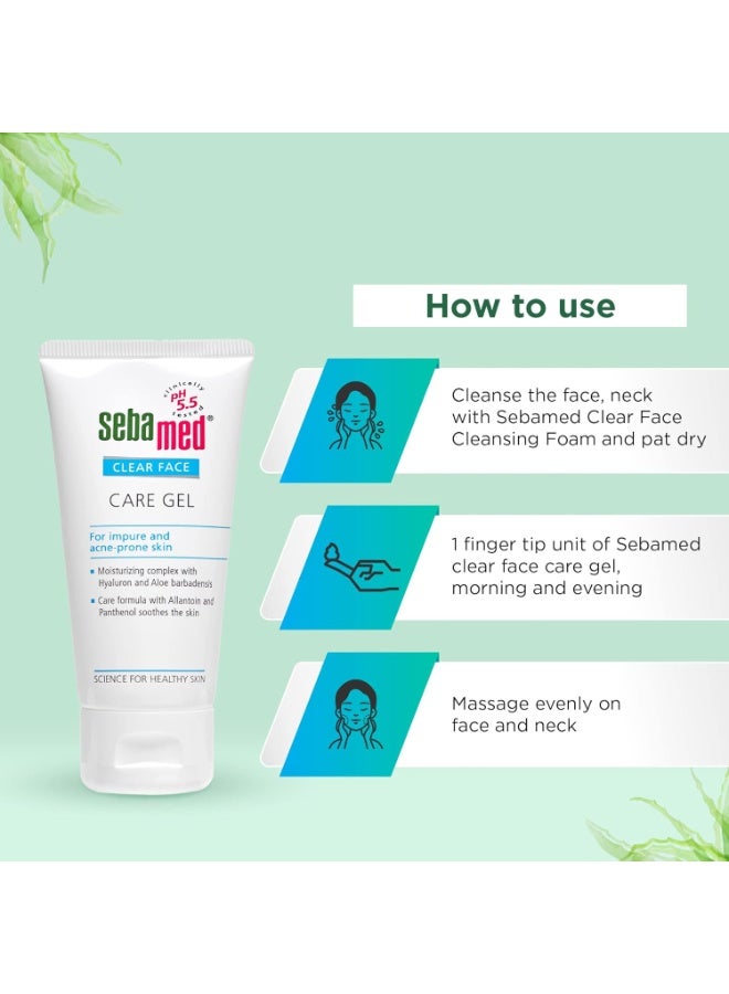 سيباميد جل سيباميد كلير للعناية بالوجه 50 مل | درجة حموضة 5.5 | البشرة المعرضة لحب الشباب/البثور | حمض الهيالورونيك والصبار | مرطب مائي | غير لزجة خالية من السموم - Image 3