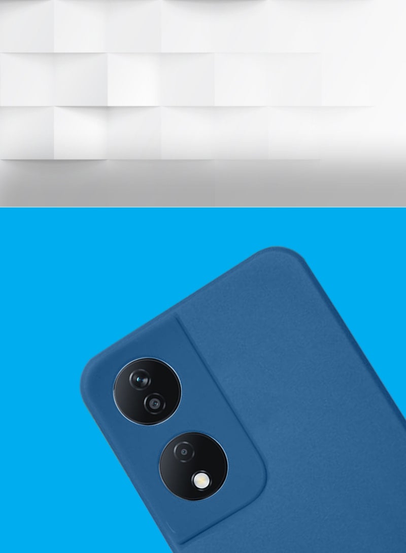 Wtech Soft Liquid Silicone Case Cover For Honor X7b 4G 2023 Navy Blue - Image 3