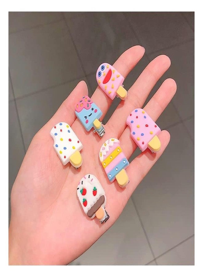 BAOER Cute Kids Hair Clips Set Cartoon Emoji Doll for Girls (Multicolour, Pack of 20, Assorted) Rainbow Ice Cream Pin, Cute Smiley Accessories for Toddler Barrettes with Multi Design - Image 5