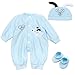 Pedolltree Reborn Baby Doll Clothes Blue Puppy 3 Pcs Set for 1720 Inch Baby Doll Clothes Outfits Accessories Newborn BoyGirl - Image 4