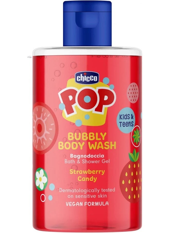Chicco POP Bubbly Body Wash Strawberry Candy 300ml - Image 1