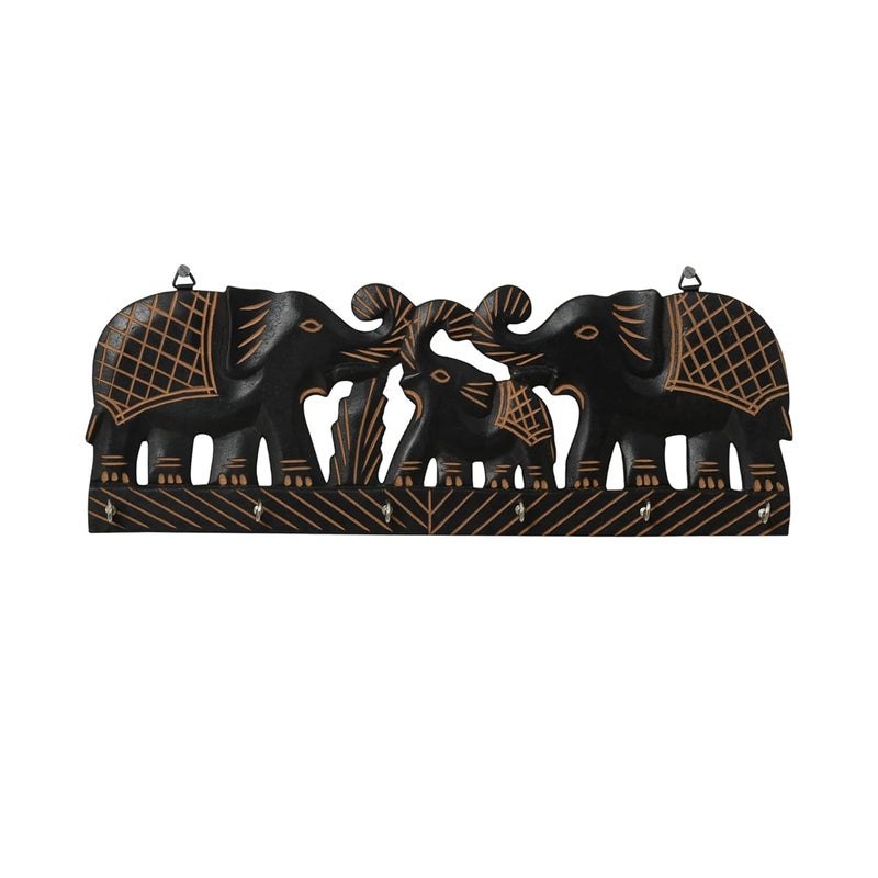 OliveCabinets Elephant Best Home Designer Wooden Key Holder for Home Decor  - Image 1