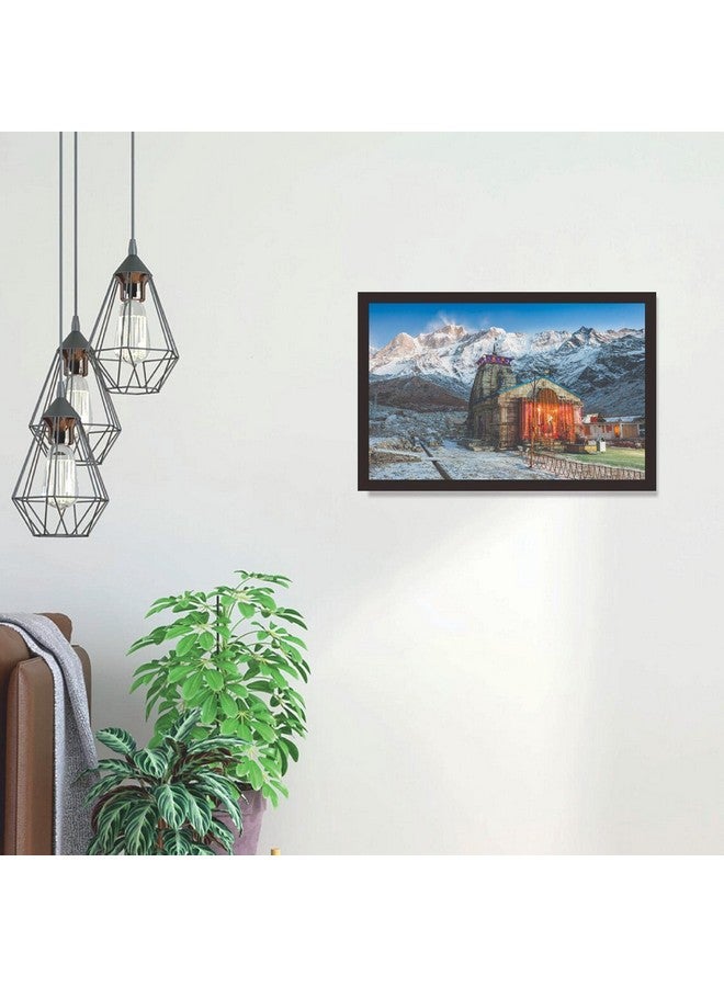 Mad Masters Kedarnath Temple Framed Photo, Bhagwan Lord Shiva Mandir Wall Hanging Home Decor Painting for Living Room & Bedroom Decoration (18 x 12 Inch,Paper) - Image 4