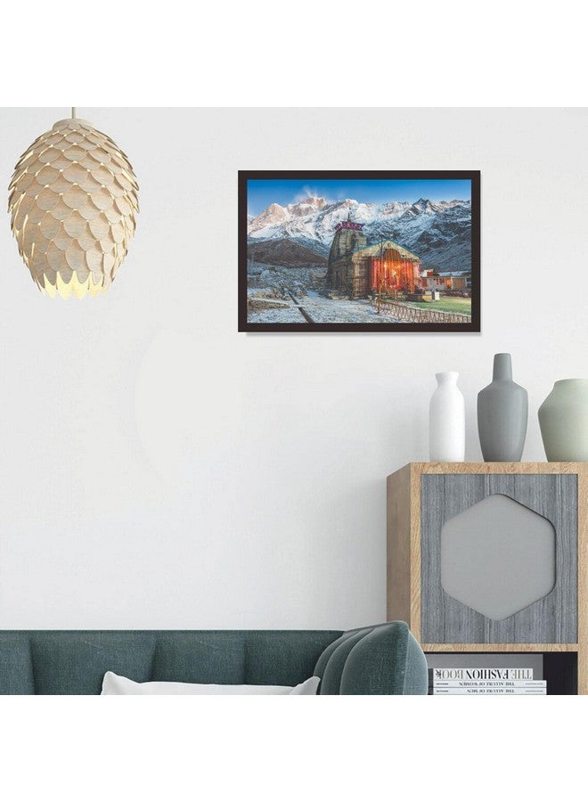 Mad Masters Kedarnath Temple Framed Photo, Bhagwan Lord Shiva Mandir Wall Hanging Home Decor Painting for Living Room & Bedroom Decoration (18 x 12 Inch,Paper) - Image 5