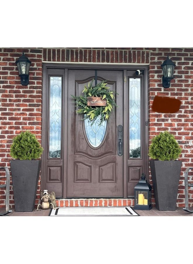 Azoco 2.3ft Topiary Trees Artificial Outdoor 2 Pack Faux Boxwood Plants Outside Set of 2 Fake Bushes and Shrubs for Front Porch Garden Patio Decor - Image 2