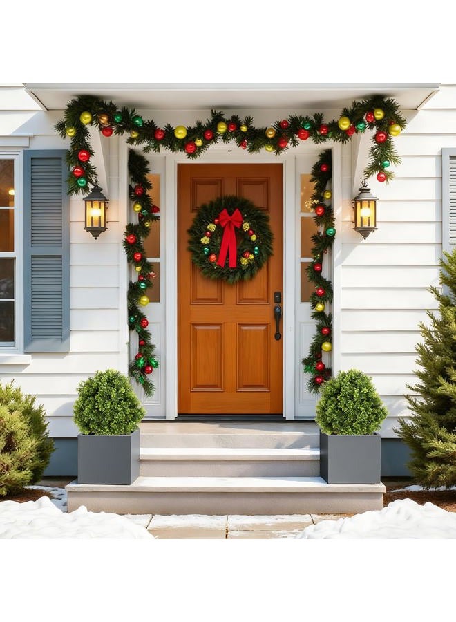 Azoco 2.3ft Topiary Trees Artificial Outdoor 2 Pack Faux Boxwood Plants Outside Set of 2 Fake Bushes and Shrubs for Front Porch Garden Patio Decor - Image 4