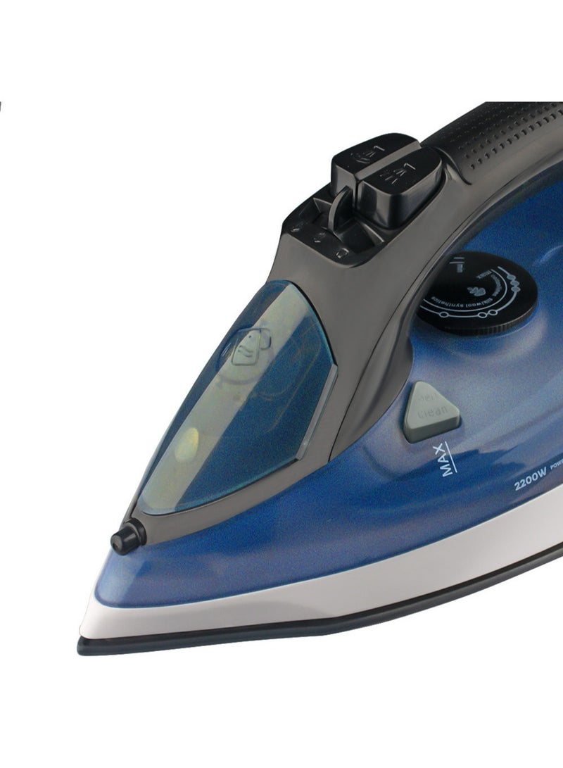 آر إيه أف مكواة بخار، 2200 واط، خرج بخار 150 جرام/دقيقة، خزان مياه 320 مل، قاعدة مطلية بالسيراميك، مضادة للتكلس، مضادة للتنقيط، تنظيف ذاتي، إيقاف تشغيل تلقائي، تزيل التجاعيد الصعبة. - Image 2