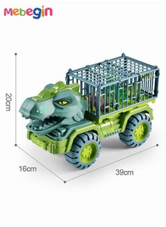 MEBEGIN Dinosaur Truck Toys Transport Car Carrier Truck With Dinosaur Toys Car Playset Toys For Kids Boys Girls  - Image 3