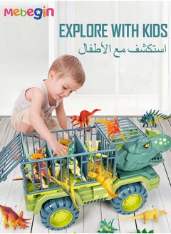 MEBEGIN Dinosaur Truck Toys Transport Car Carrier Truck With Dinosaur Toys Car Playset Toys For Kids Boys Girls  - Image 5