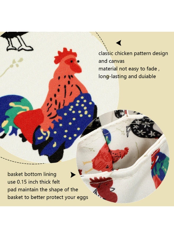 CMGTYYD. سلة جمع البيض، سلة دجاج لجمع البيض الطازج حامل حامل مع 7 جيوب لجمع البط والإوز هدايا للنساء ربات البيوت - Image 4