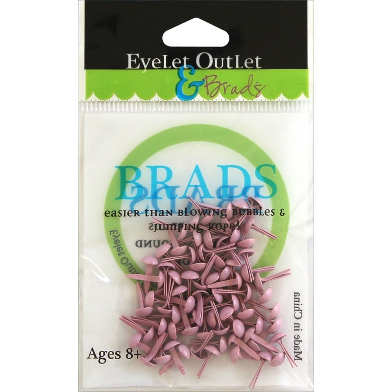 Eyelet Outlet Round Brads (70 Pack), 4mm, Pastel Pink - Image 5