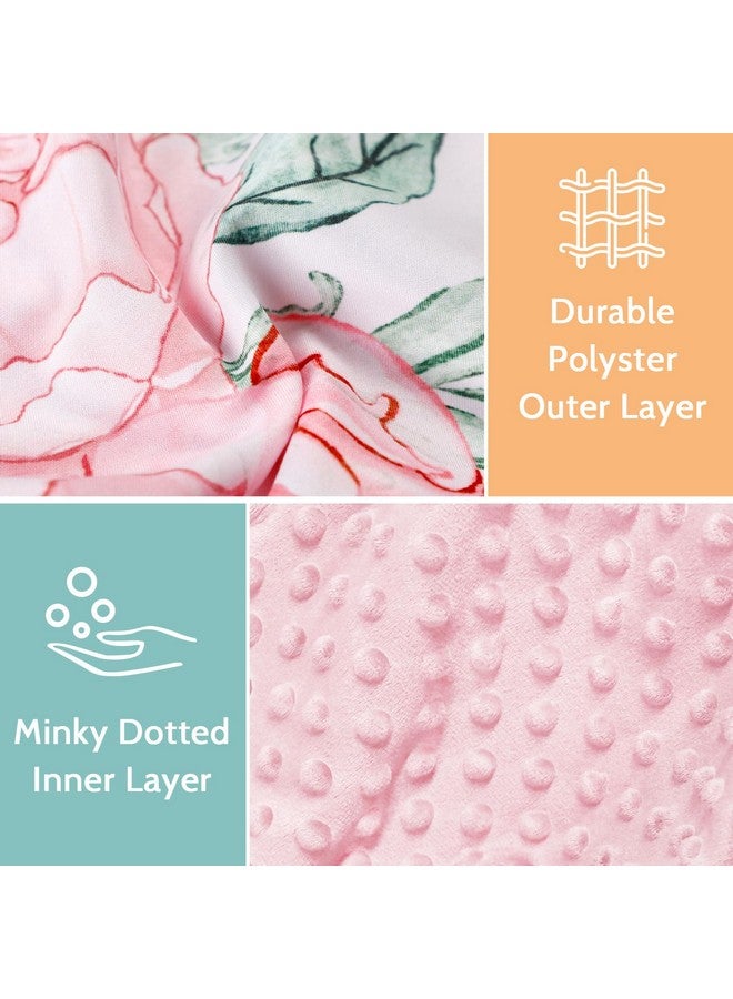 DILIMI Car Seat Cover Baby Girl, Minky Warm Winter Car Seat Covers for Babies, Peekaboo Opening Infant Car Seat Cover, Nursing Cover Carseat Canopy, Pink Flower - Image 4