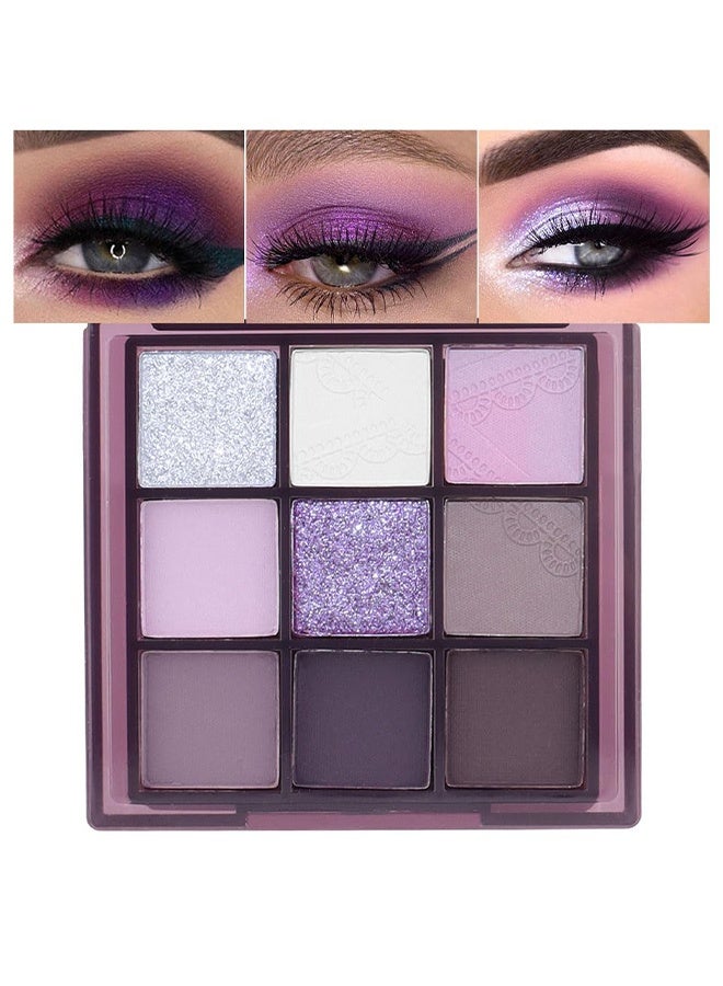 KAPEINE Lavender Charm 9-Color Eyeshadow Palette - Create Romantic and Dreamy Eye Makeup - Image 1