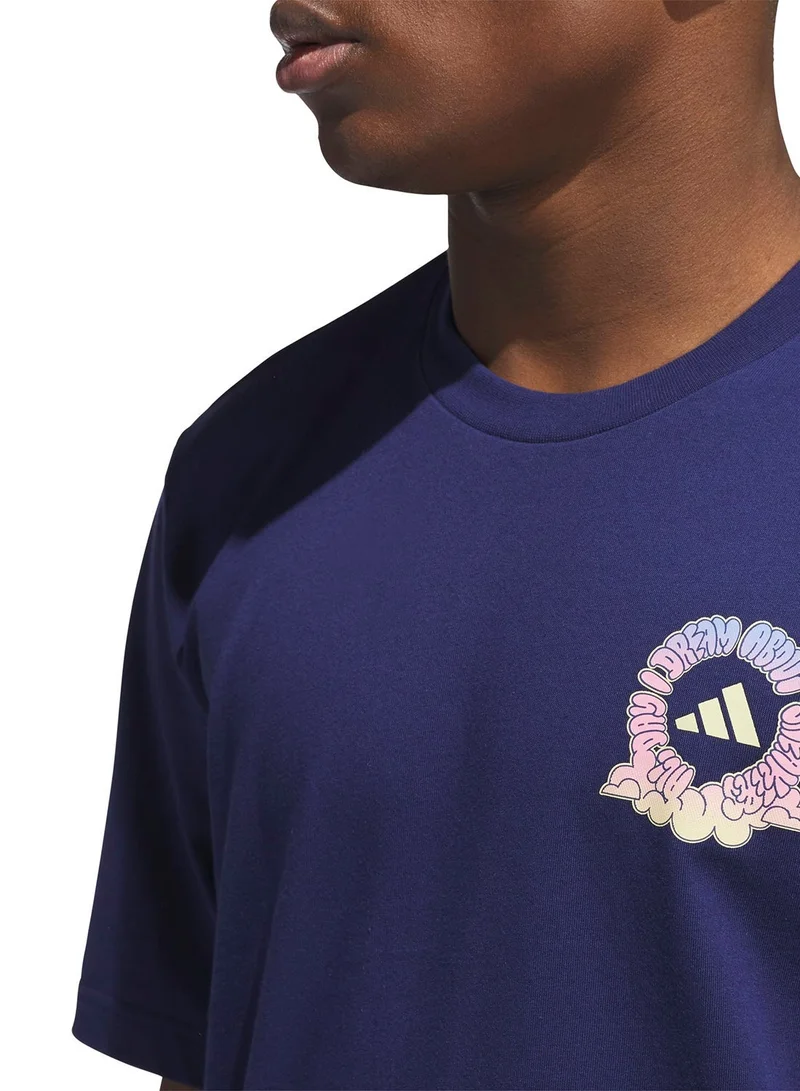 Adidas DKBLUE 90S Nostalgia City Graphic T-Shirt for Men | Best Price UAE