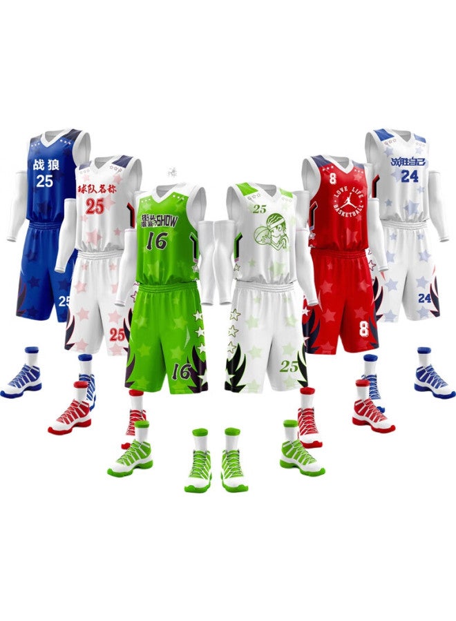 So Many Vips Customized Basketball Jersey And Shorts Set For Vips, Loose-Fitting Training Outfit For Summer Games, Group Purchase With Digital Logo Printing - Image 1