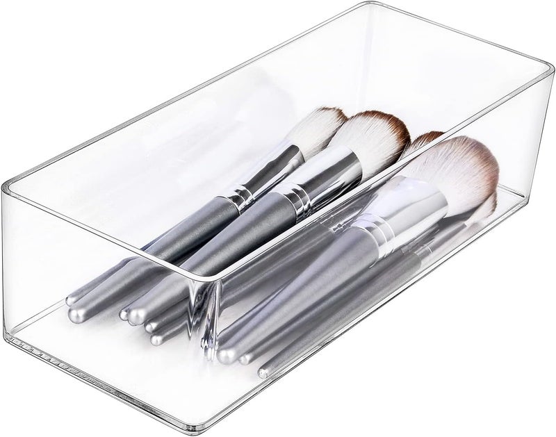 JessLab Acrylic Organizers, Bathroom Organizer for Drawer, Cosmetic Display Cases for Vanity, Countertop, Desk, Kitchen, and Makeup Storage, 1-Section - Image 1
