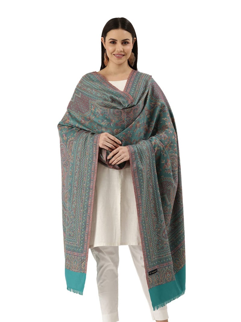 Pashmoda Women Aaraish Kashmiri Royal Paisley Design Jamawar Shawl (Size: 101 X 203 Cms) - Image 5