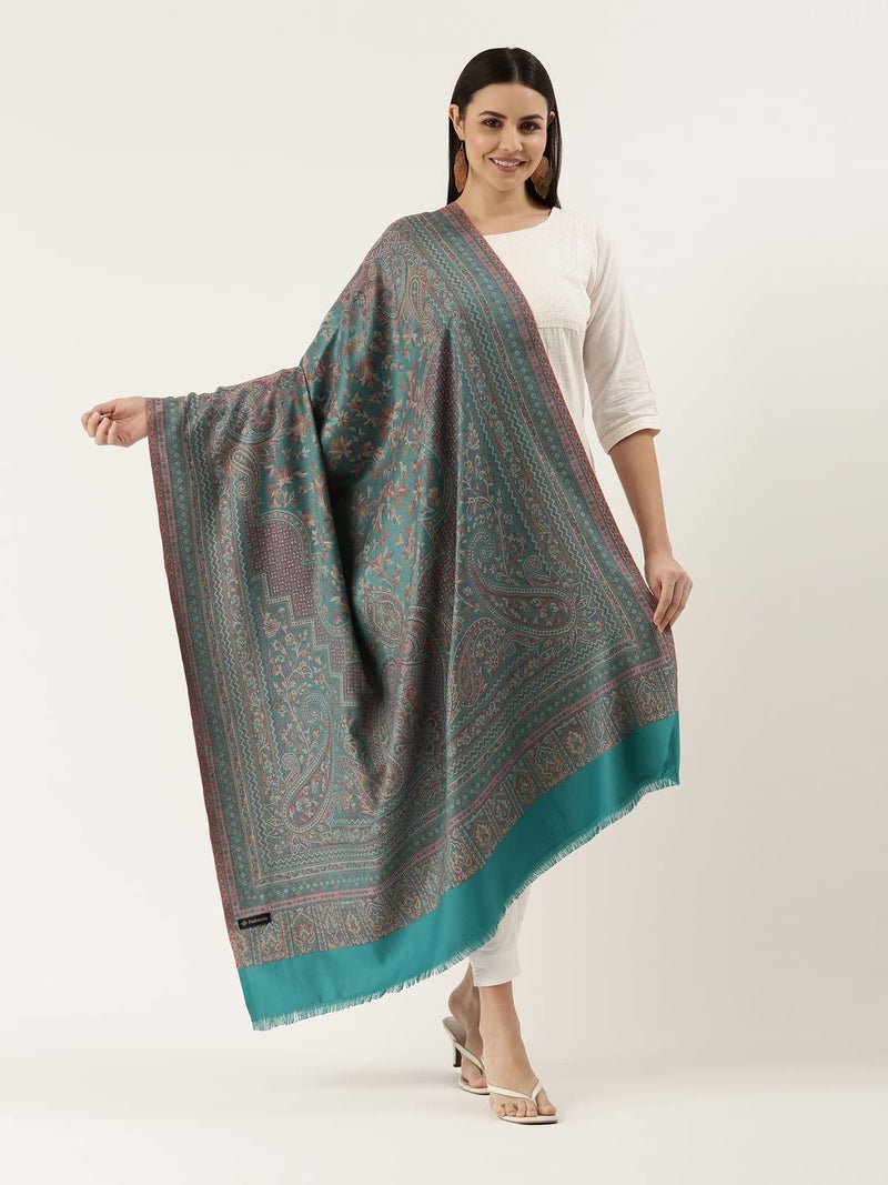 Pashmoda Women Aaraish Kashmiri Royal Paisley Design Jamawar Shawl (Size: 101 X 203 Cms) - Image 2