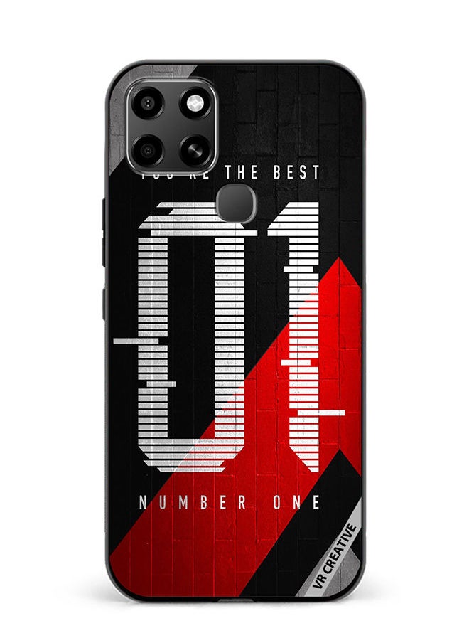 VR CREATIVE - Protective Case Cover For Infinix Smart 6 Number One Design Multicolour - Image 1