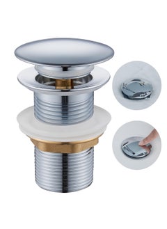 Generic Automatic Sink Stopper, Drain Stopper, Bathroom Double Pop Up Stopper, for Wash Basin, Faucet, Bowl, Wash Basin, Chrome  - Image 1